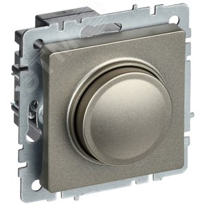 BRITE Светорегулятор поворотно-нажимной 600Вт СС10-1-0-БрШ шампань - фото 1