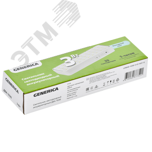 Светильник светодиодный аккумуляторный ДБА 1030 непостоянного действия 30LED 5ч 3 Вт GENERICA - фото 2