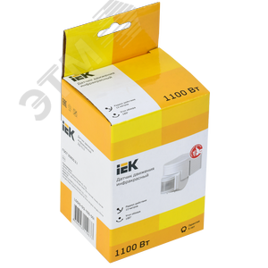 Датчик движения ДД 012 белый, максимальная нагрузка 1100 Вт, угол обзора 180 градусов, дальность 12м, IP44 - фото 2