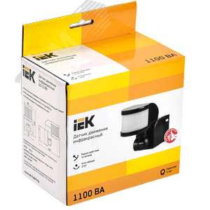 Датчик движения ДД 018В черный, максимальная нагрузка 1100 Вт, угол обзора 270 градусов, дальность 12м, IP44 - фото 2