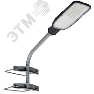 Кронштейн КНО-2 D 48мм L 500мм на опору 2 хомута серый - фото 2
