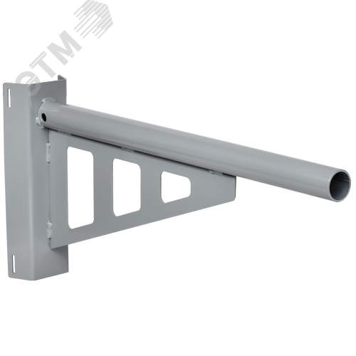 Кронштейн КР-6 D 48 L 750 на опору под монтажную ленту 2 хомута серый - фото 1