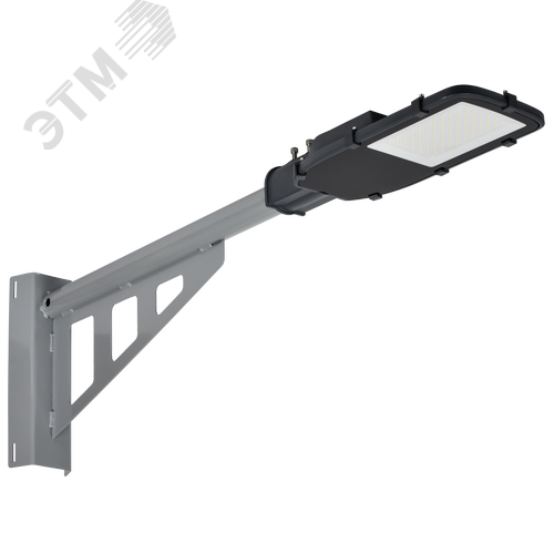 Кронштейн КР-6 D 48 L 750 на опору под монтажную ленту 2 хомута серый - фото 2