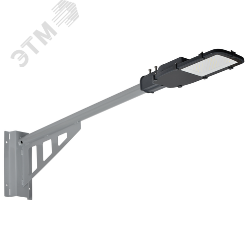 Кронштейн КР-6 D 48 L 1000 на опору 2 хомута серый - фото 2