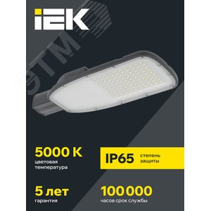 Светильник LED консольный уличный ДКУ 1004-200Ш 5000К IP65 серый - фото 2