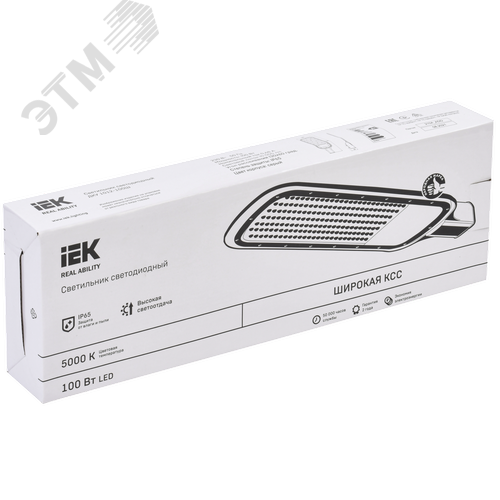 Светильник LED консольный уличный ДКУ 1012-100Ш 5000К IP65 серый - фото 7