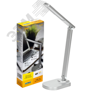 Светильник LIGHTING светодиодный настольный 2028 5Вт на подставке USB-выход диммер серебро - фото 3