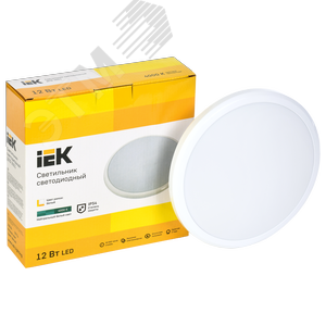 Светильник светодиодный ДПБ 3001 12 Вт IP54 4000K круг белый - фото 3