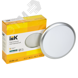Светильник светодиодный ДПБ 3103 18 Вт IP54 4000K круг серебро - фото 3