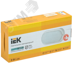 Светильник светодиодный ДПО 4011 8 Вт IP54 4000K овал белый пластик - фото 3