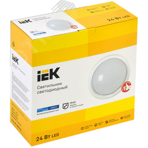 Светильник светодиодный ДПО 5051 18 Вт 6500К IP65 круг белый - фото 3