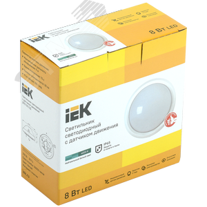 Светильник светодиодный ДПО 5012Д 8Вт 4000K IP65 круг белый с микроволновым датчиком движения - фото 3