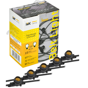 Гирлянда Белт-Лайт 3 м 10 патронов E27 без ламп IP65 черный шнур 2 м 230 В транзит LIGHTING - фото 3