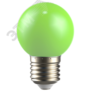 Лампа LIGHTING светодиодная декоративная G45 шар 1Вт 230В зеленый E27 - фото 3