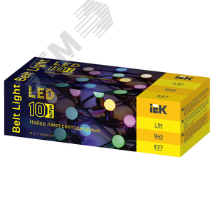 Набор ламп LIGHTING светодиодных декоративных G45 шар 1Вт 230В MIX E27 10 шт - фото 2