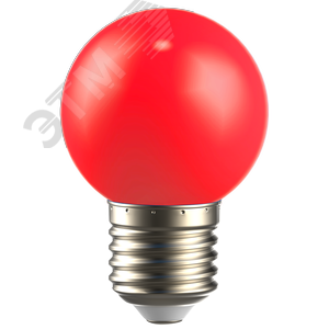 Лампа LIGHTING светодиодная декоративная G45 шар 1Вт 230В красный E27 - фото 3