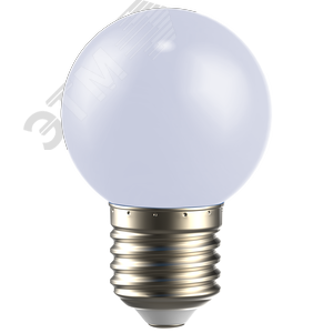 Лампа LIGHTING светодиодная декоративная G45 шар 1Вт 230В холодный белый E27 - фото 3