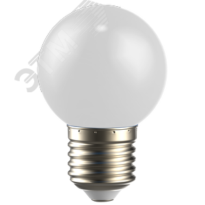 Лампа LIGHTING светодиодная декоративная G45 шар 1Вт 230В теплый белый E27 - фото 3