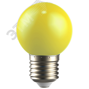 Лампа LIGHTING светодиодная декоративная G45 шар 1Вт 230В желтый E27 - фото 3