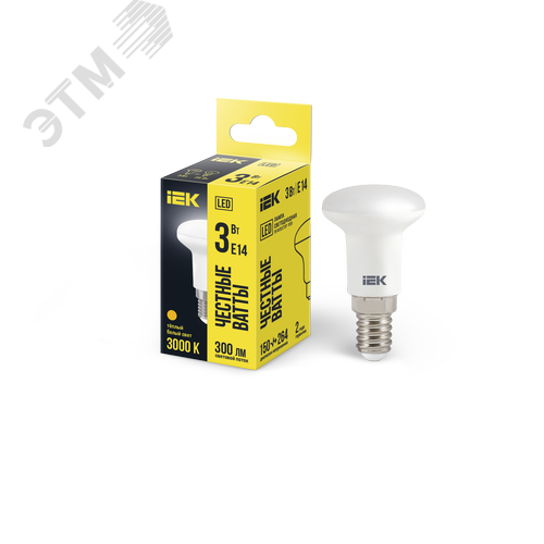 Изображение товара Лампа светодиодная R39 рефлектор 3Вт 230В 3000К E14 IEK (шт)