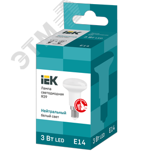 Лампа светодиодная R39 рефлектор 3Вт 230В 4000К E14 - фото 3
