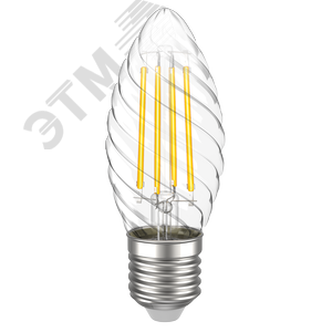 Лампа светодиодная CT35 свеча витая прозрачная 5Вт 230В 4000К E27 серия 360 град - фото 2