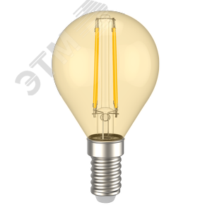 Лампа светодиодная G45 шар золото 7Вт 230В 2700К E14 серия 360 град - фото 2