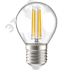 Лампа светодиодная G45 шар прозрачная 5Вт 230В 3000К E27 серия 360 град - фото 2