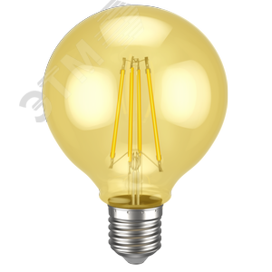 Лампа светодиодная G95 шар золото 8Вт 230В 2700К E27 серия 360 град - фото 2