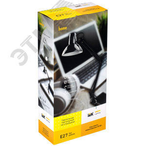 Светильник настольный 1014 пантограф на струбцине Е27 черный - фото 2