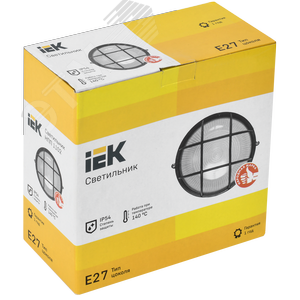 Светильник НПП1102 белый/круг с решеткой 100 Вт IP54 - фото 2