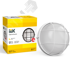 Светильник НПП1102 черный/круг с решеткой 100 Вт IP54 - фото 3