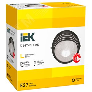 Светильник НПП1107 белый/круг ресничка 100 Вт IP54 - фото 2