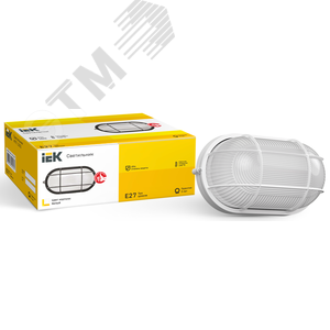 Светильник НПП1202 белый/овал с решеткой 100 Вт IP54 - фото 3