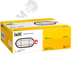 Светильник НПП1202 белый/овал с решеткой 100 Вт IP54 - фото 2