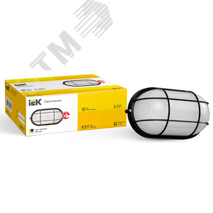 Светильник НПП1202 черный/овал с решеткой 100 Вт IP54 - фото 3