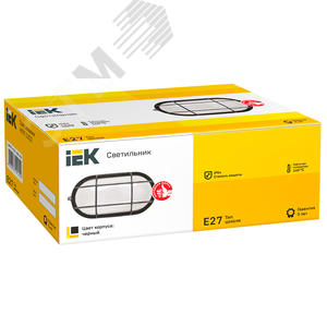 Светильник НПП1202 черный/овал с решеткой 100 Вт IP54 - фото 2