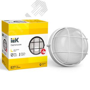 Светильник НПП1302 белый/круг с решеткой 60 Вт IP54 - фото 3