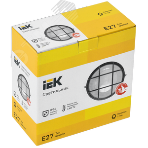 Светильник НПП1302 черный/круг с решеткой 60 Вт IP54 - фото 2