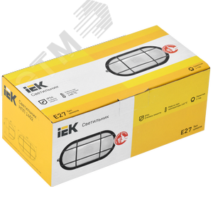 Светильник НПП1402 черный/овал с решеткой 60 Вт IP54 - фото 2