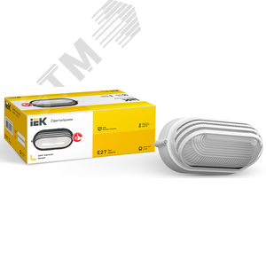 Светильник НПП1407 белый/овал ресничка 60 Вт IP54 - фото 3