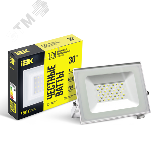 Прожектор светодиодный СДО 06-30 IP65 6500K белый - фото 1