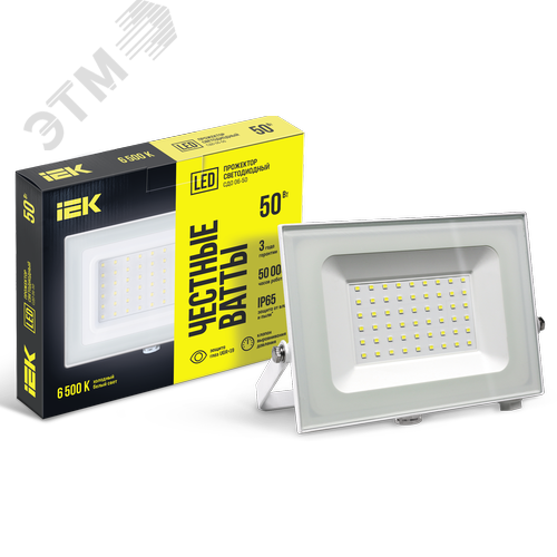 Изображение товара Прожектор светодиодный СДО 06-50 IP65 6500K белый (шт)