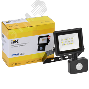 Прожектор СДО 06-20Д светодиодный черный с ДД IP54 6500K - фото 3