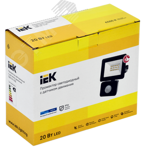 Прожектор СДО 06-20Д светодиодный черный с ДД IP54 6500K - фото 2