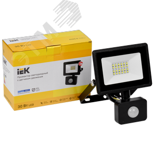 Прожектор СДО 06-30Д светодиодный черный с ДД IP54 6500K - фото 3