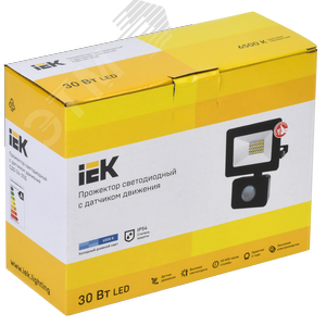 Прожектор СДО 06-30Д светодиодный черный с ДД IP54 6500K - фото 2