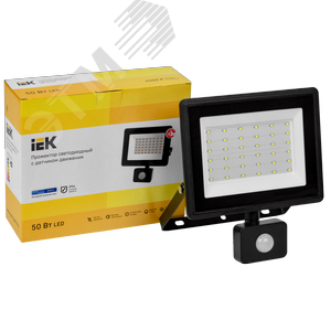 Прожектор СДО 06-50Д светодиодный черный с ДД IP54 6500K - фото 3