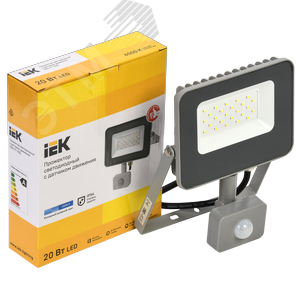 Прожектор СДО 07-20Д светодиодный серый с ДД IP54 - фото 3