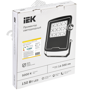 Прожектор светодиодный СДО 08-150 PRO 30град 5000К IP65 черный - фото 2